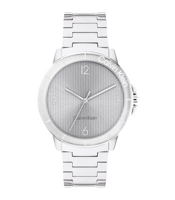 Montre CALVIN KLEIN WATCHES VIVACIOUS Femme 25100022 Analogue Cadran MINERAL Gris Bracelet Acier inoxydable Acier Boucle déployante Etanchéité 3BAR