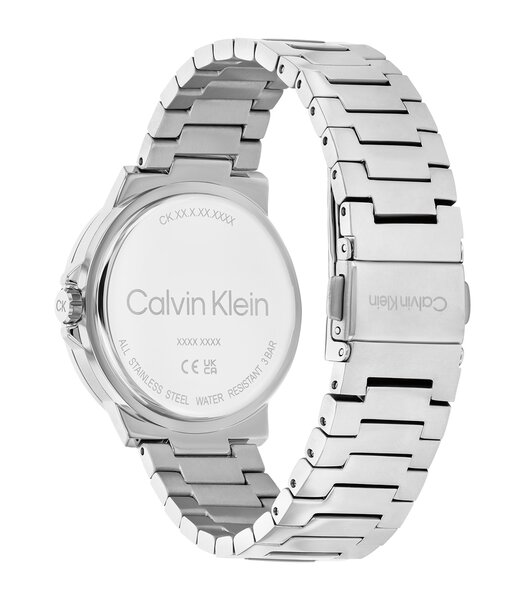 Montre CALVIN KLEIN WATCHES VIVACIOUS Femme 25100022 Analogue Cadran MINERAL Gris Bracelet Acier inoxydable Acier Boucle déployante Etanchéité 3BAR