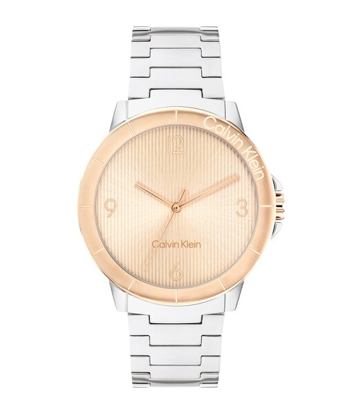Montre CALVIN KLEIN WATCHES VIVACIOUS Femme 25100025 Analogue Cadran MINERAL Or rose Bracelet Acier inoxydable Acier Boucle déployante Etanchéité 3BAR