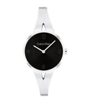 Montre CALVIN KLEIN WATCHES JOYFUL Femme 25100026 Analogue Cadran MINERAL Noir Bracelet Acier inoxydable Acier Boucle déployante Etanchéité 3BAR