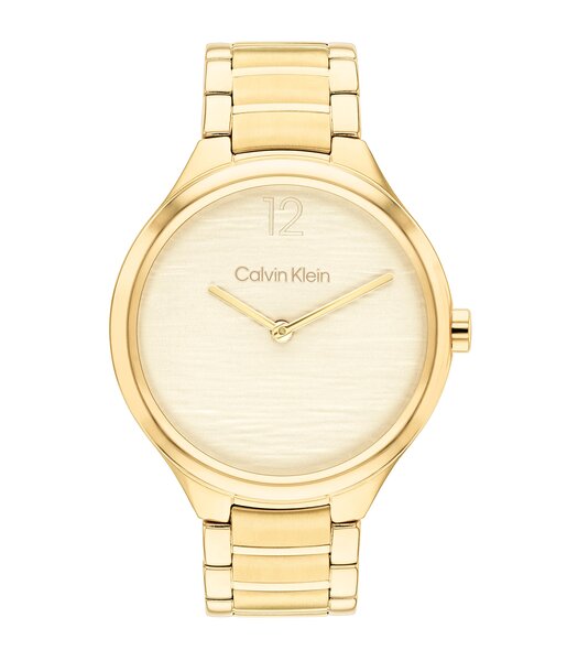 Montre CALVIN KLEIN WATCHES DELIGHT Femme 25100048 Analogue Cadran MINERAL Or jaune Bracelet Acier Or jaune Etanchéité 3BAR
