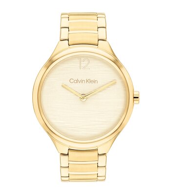 Montre CALVIN KLEIN WATCHES DELIGHT Femme 25100048 Analogue Cadran MINERAL Or jaune Bracelet Acier Or jaune Etanchéité 3BAR