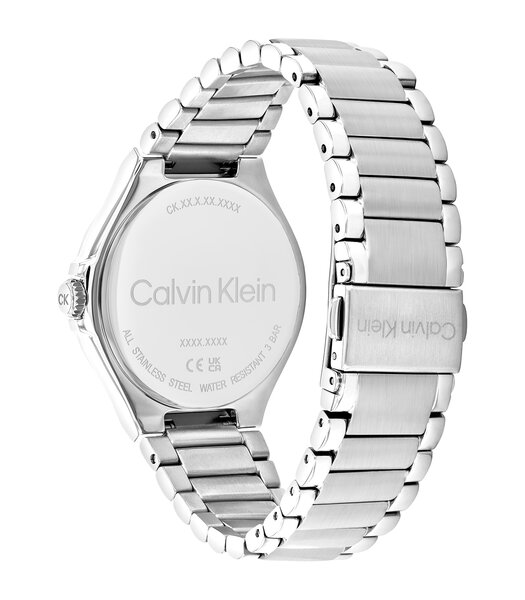 Montre CALVIN KLEIN WATCHES VIBRANCY Femme 25100054 Analogue Cadran MINERAL Blanc Bracelet Acier inoxydable Acier Etanchéité 3BAR