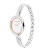Montre CALVIN KLEIN WATCHES TWISTED BEZEL Femme 25100055 Analogue Cadran MINERAL Blanc Bracelet Acier inoxydable Acier Etanchéité 3BAR
