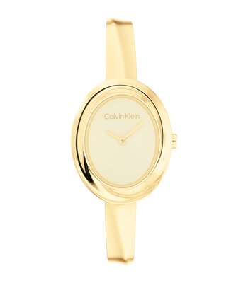 Montre CALVIN KLEIN WATCHES TWISTED BEZEL Femme 25100056 Analogue Cadran MINERAL Or jaune Bracelet Acier Or jaune Etanchéité 3BAR