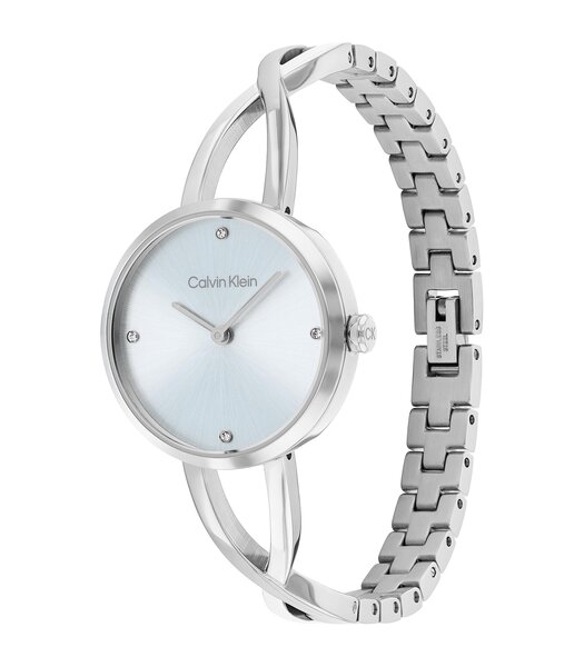 Montre CALVIN KLEIN WATCHES SCULPTED EMBRACE Femme 25100058 Analogue Cadran MINERAL Bleu Bracelet Acier inoxydable Acier Etanchéité 3BAR