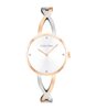 Montre CALVIN KLEIN WATCHES SCULPTED EMBRACE Femme 25100060 Analogue Cadran MINERAL Argenté Bracelet Acier inoxydable Acier / or rose Etanchéité 3BAR