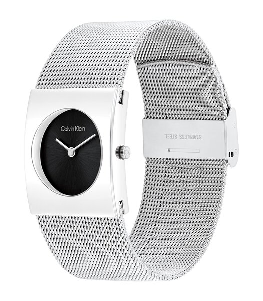 Montre CALVIN KLEIN WATCHES CK PULSE Femme 25100061 Analogue Cadran MINERAL Noir Bracelet Acier inoxydable Acier Etanchéité 3BAR