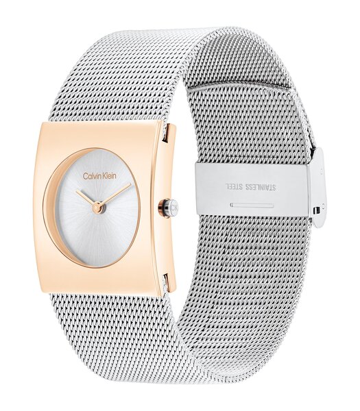 Montre CALVIN KLEIN WATCHES CK PULSE Femme 25100063 Analogue Cadran MINERAL Argenté Bracelet Acier inoxydable Acier Etanchéité 3BAR