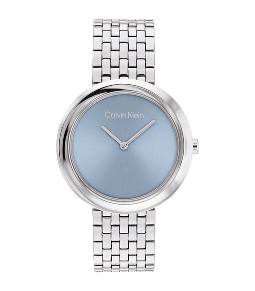 Montre CALVIN KLEIN WATCHES TWISTED BEZEL Femme 25100065 Analogue Cadran MINERAL Bleu Bracelet Acier inoxydable Acier Etanchéité 3BAR
