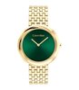 Montre CALVIN KLEIN WATCHES TWISTED BEZEL Femme 25100066 Analogue Cadran MINERAL Vert Bracelet Acier Or jaune Etanchéité 3BAR