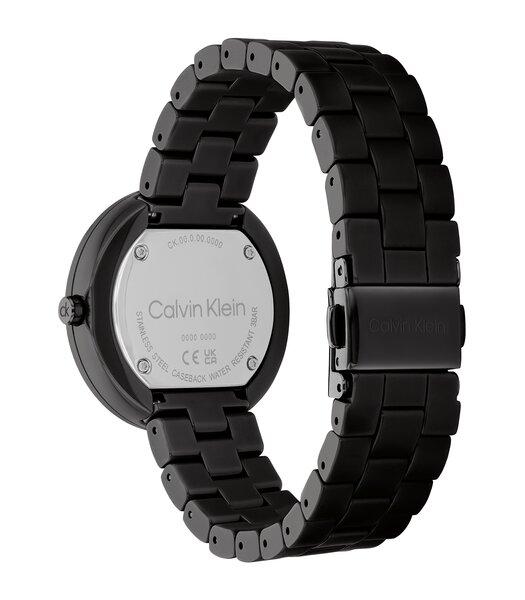 Montre CALVIN KLEIN WATCHES CK PURE Femme 25100075 Analogue Cadran MINERAL Noir Bracelet CERAMIQUE Noir Etanchéité 3BAR