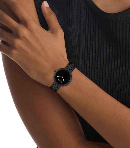 Montre CALVIN KLEIN WATCHES CK PURE Femme 25100075 Analogue Cadran MINERAL Noir Bracelet CERAMIQUE Noir Etanchéité 3BAR