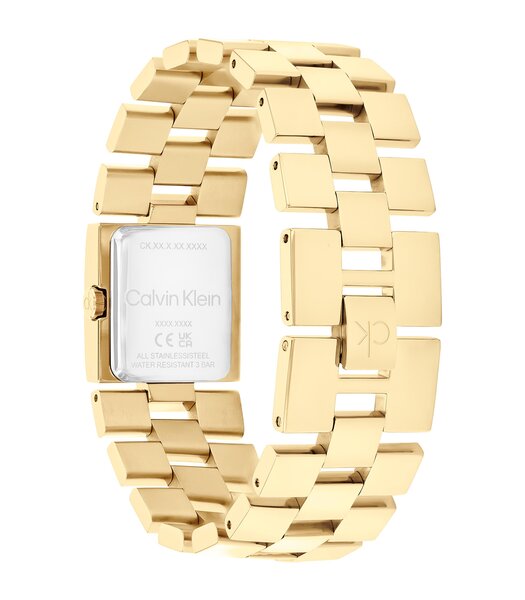 Montre CALVIN KLEIN WATCHES CK MERIDIAN Femme 25100089 Analogue Cadran MINERAL Or jaune Bracelet Acier Or jaune Etanchéité 3BAR