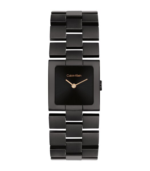 Montre CALVIN KLEIN WATCHES CK MERIDIAN Femme 25100091 Analogue Cadran MINERAL Noir Bracelet Acier Noir Etanchéité 3BAR