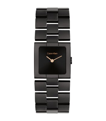 Montre CALVIN KLEIN WATCHES CK MERIDIAN Femme 25100091 Analogue Cadran MINERAL Noir Bracelet Acier Noir Etanchéité 3BAR