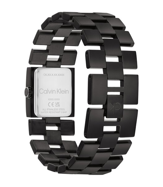 Montre CALVIN KLEIN WATCHES CK MERIDIAN Femme 25100091 Analogue Cadran MINERAL Noir Bracelet Acier Noir Etanchéité 3BAR