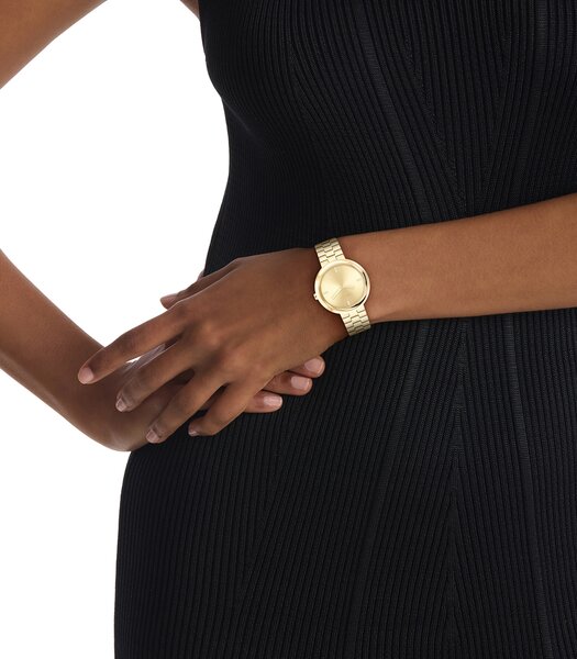 Montre CALVIN KLEIN WATCHES TWISTED BEZEL Femme 25100094 Analogue Cadran MINERAL Or jaune Bracelet Acier Or jaune Etanchéité 3BAR