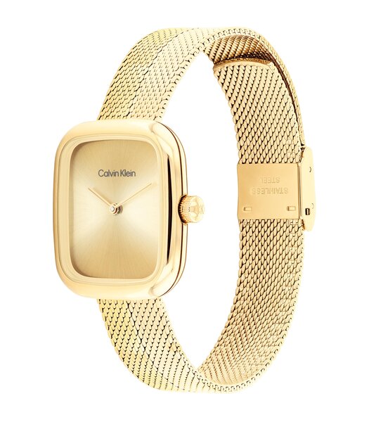 Horloge CALVIN KLEIN WATCHES CK ADORE Dames 25100099 Analoog Behuizing MINERAAL Geelgoud Bracelette Staal Geelgoudkleurig Etanchéiteiten 3BAR
