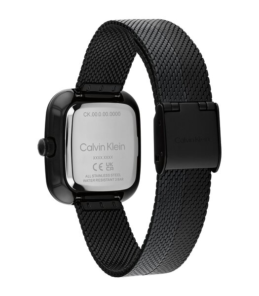 Horloge CALVIN KLEIN WATCHES CK ADORE Dames 25100100 Analoog Behuizing MINERAAL Zwart Bracelette Staal Zwart Etanchéiteiten 3BAR