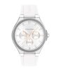 Montre CALVIN KLEIN WATCHES VIBRANCY Femme 25100106 Analogue Cadran MINERAL Blanc Bracelet Silicone Blanc Etanchéité 3BAR