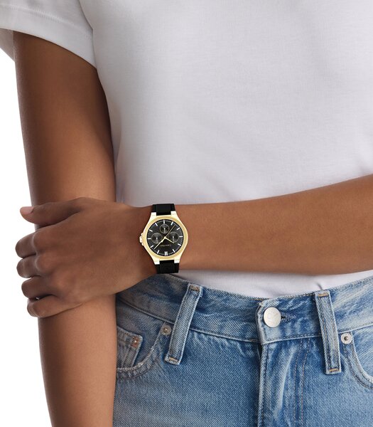 Montre CALVIN KLEIN WATCHES VIBRANCY Femme 25100107 Analogue Cadran MINERAL Noir Bracelet Silicone Noir Etanchéité 3BAR