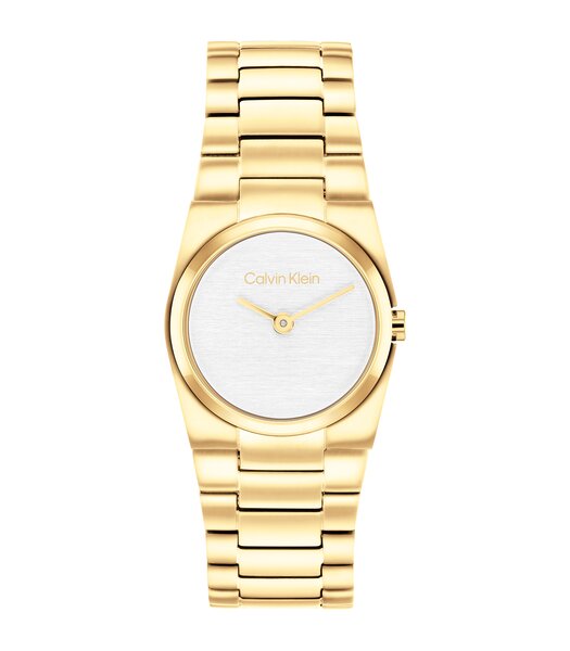 Montre CALVIN KLEIN WATCHES CK UNITE Femme 25100122 Analogue Cadran MINERAL Blanc Bracelet Acier Or jaune Etanchéité 3BAR