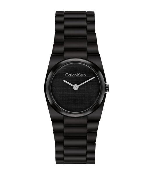 Montre CALVIN KLEIN WATCHES CK UNITE Femme 25100125 Analogue Cadran MINERAL Noir Bracelet Acier Noir Etanchéité 3BAR