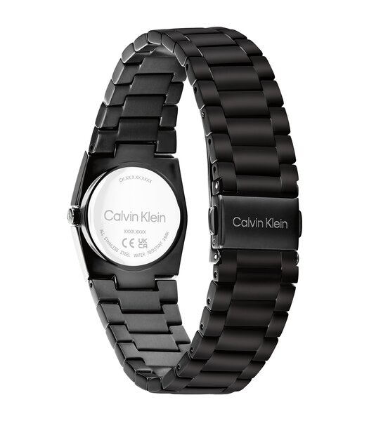 Montre CALVIN KLEIN WATCHES CK UNITE Femme 25100125 Analogue Cadran MINERAL Noir Bracelet Acier Noir Etanchéité 3BAR