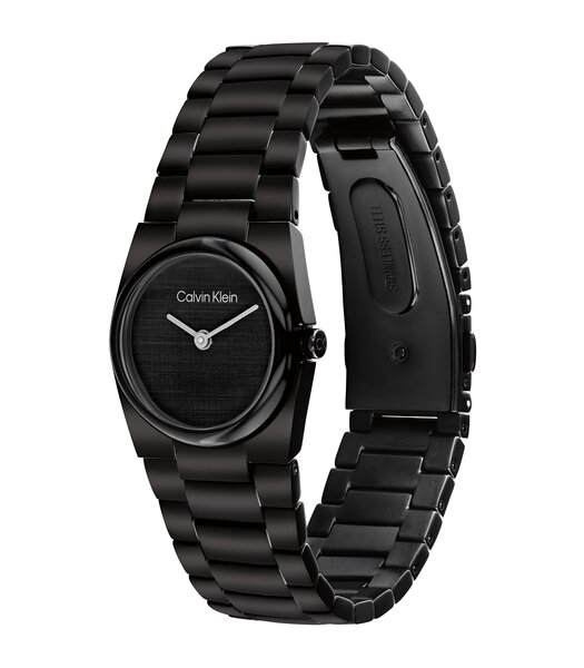 Montre CALVIN KLEIN WATCHES CK UNITE Femme 25100125 Analogue Cadran MINERAL Noir Bracelet Acier Noir Etanchéité 3BAR