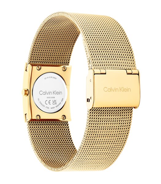 Montre CALVIN KLEIN WATCHES CK PULSE Femme 25100136 Analogue Cadran MINERAL Vert Bracelet Acier Or jaune Etanchéité 3BAR