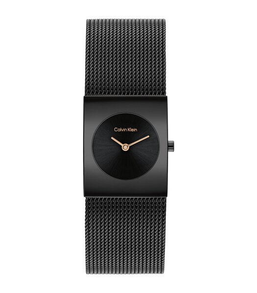 Montre CALVIN KLEIN WATCHES CK PULSE Femme 25100138 Analogue Cadran MINERAL Noir Bracelet Acier Noir Etanchéité 3BAR