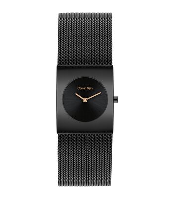Montre CALVIN KLEIN WATCHES CK PULSE Femme 25100138 Analogue Cadran MINERAL Noir Bracelet Acier Noir Etanchéité 3BAR