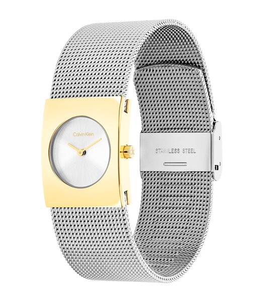 Montre CALVIN KLEIN WATCHES CK PULSE Femme 25100139 Analogue Cadran MINERAL Argenté Bracelet Acier inoxydable Acier Etanchéité 3BAR