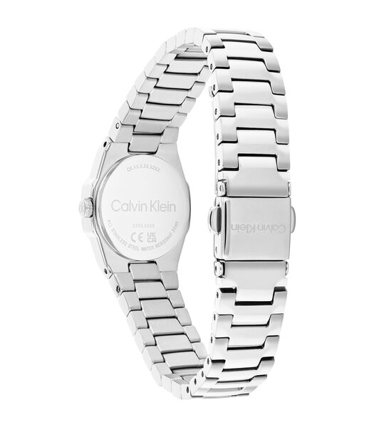 Montre CALVIN KLEIN WATCHES GEOMETRIC ELEGANCE Femme 25100141 Analogue Cadran MINERAL Argenté Bracelet Acier inoxydable Acier Etanchéité 3BAR
