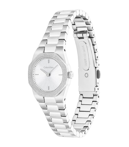 Montre CALVIN KLEIN WATCHES GEOMETRIC ELEGANCE Femme 25100141 Analogue Cadran MINERAL Argenté Bracelet Acier inoxydable Acier Etanchéité 3BAR