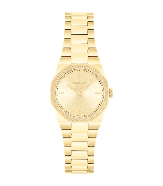 Montre CALVIN KLEIN WATCHES GEOMETRIC ELEGANCE Femme 25100142 Analogue Cadran MINERAL Or jaune Bracelet Acier Or jaune Etanchéité 3BAR