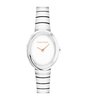 Montre CALVIN KLEIN WATCHES TWISTED BEZEL Femme 25100149 Analogue Cadran MINERAL Blanc Bracelet Acier inoxydable Acier Etanchéité 3BAR