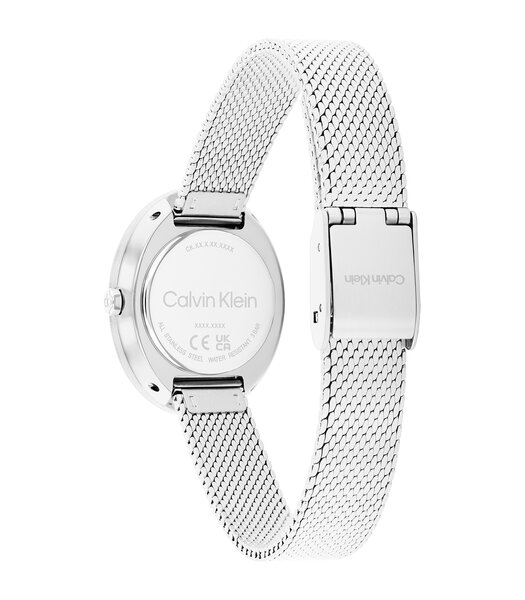 Montre CALVIN KLEIN WATCHES TWISTED BEZEL Femme 25100151 Analogue Cadran MINERAL Noir Bracelet Acier inoxydable Acier Etanchéité 3BAR