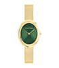 Montre CALVIN KLEIN WATCHES TWISTED BEZEL Femme 25100152 Analogue Cadran MINERAL Vert Bracelet Acier Or jaune Etanchéité 3BAR