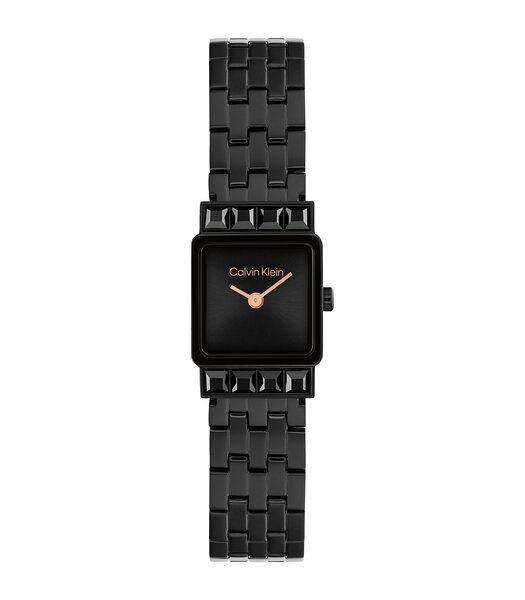 Montre CALVIN KLEIN WATCHES POISE Femme 25100163 Analogue Cadran MINERAL Noir Bracelet Acier Noir Etanchéité 3BAR