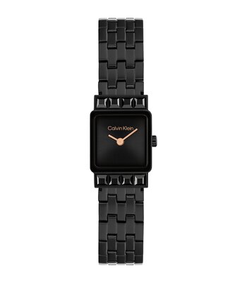 Montre CALVIN KLEIN WATCHES POISE Femme 25100163 Analogue Cadran MINERAL Noir Bracelet Acier Noir Etanchéité 3BAR