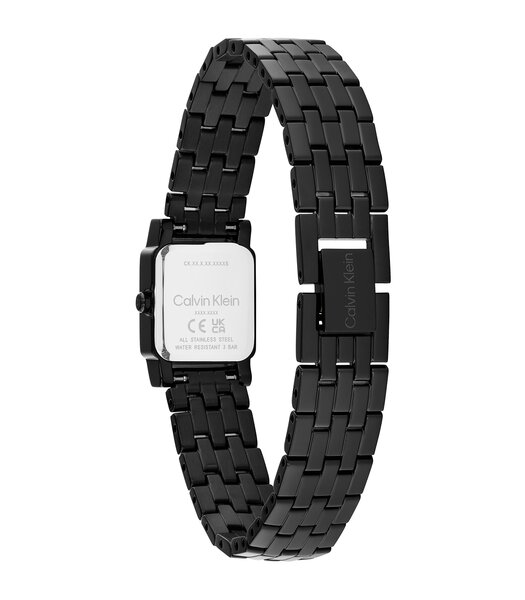 Montre CALVIN KLEIN WATCHES POISE Femme 25100163 Analogue Cadran MINERAL Noir Bracelet Acier Noir Etanchéité 3BAR