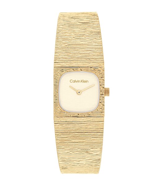 Montre CALVIN KLEIN WATCHES SOPHISTICATED SQUARE Femme 25100178 Analogue Cadran MINERAL Or jaune Bracelet Acier Or jaune Etanchéité 3BAR