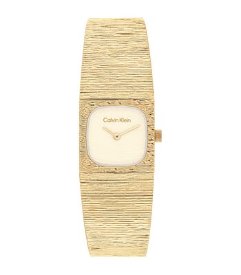 Montre CALVIN KLEIN WATCHES SOPHISTICATED SQUARE Femme 25100178 Analogue Cadran MINERAL Or jaune Bracelet Acier Or jaune Etanchéité 3BAR