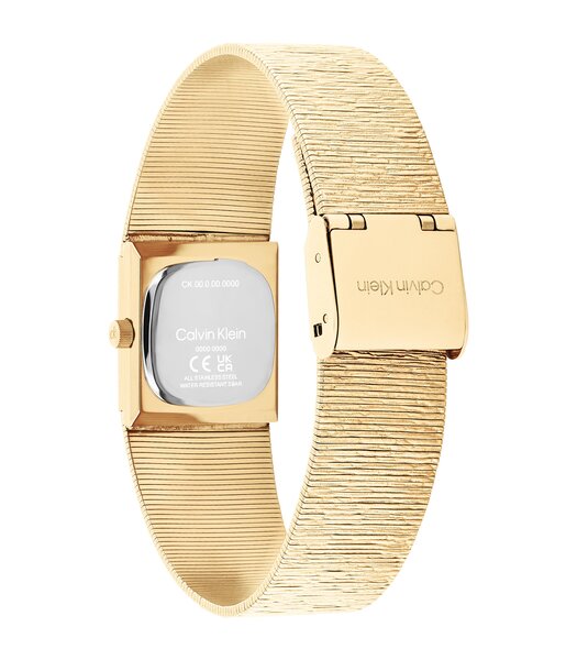 Montre CALVIN KLEIN WATCHES SOPHISTICATED SQUARE Femme 25100178 Analogue Cadran MINERAL Or jaune Bracelet Acier Or jaune Etanchéité 3BAR