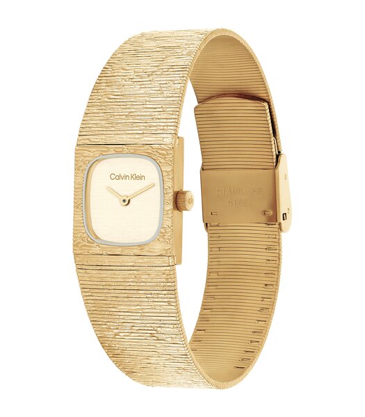 Montre CALVIN KLEIN WATCHES SOPHISTICATED SQUARE Femme 25100178 Analogue Cadran MINERAL Or jaune Bracelet Acier Or jaune Etanchéité 3BAR