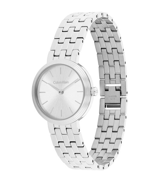 Montre CALVIN KLEIN WATCHES FORME Femme 25100186 Analogue Cadran MINERAL Argenté Bracelet Acier inoxydable Acier Etanchéité 3BAR