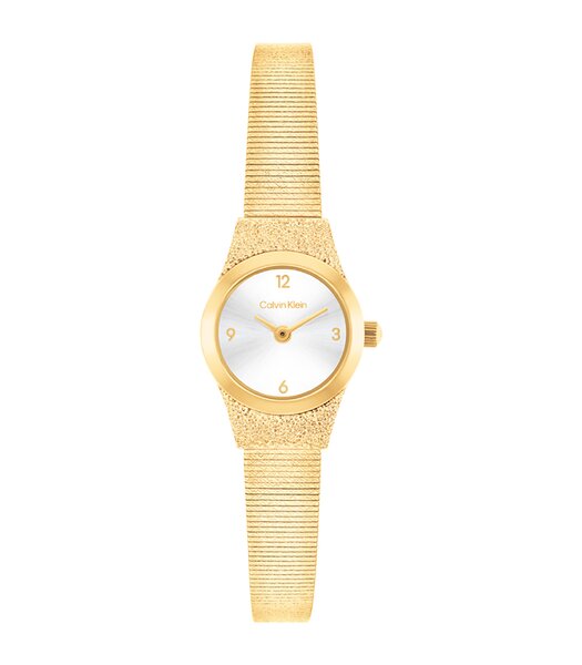 Montre CALVIN KLEIN WATCHES CK CONTEMPORARY Femme 25100193 Analogue Cadran MINERAL Argenté Bracelet Acier Or jaune Etanchéité 3BAR