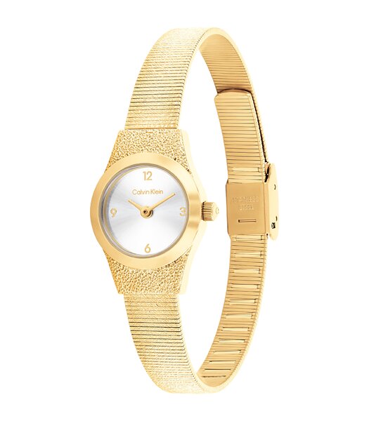 Montre CALVIN KLEIN WATCHES CK CONTEMPORARY Femme 25100193 Analogue Cadran MINERAL Argenté Bracelet Acier Or jaune Etanchéité 3BAR